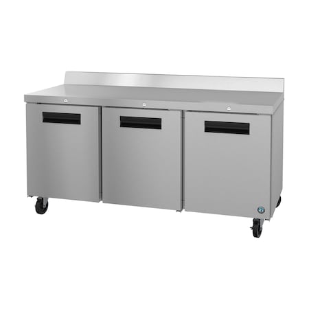 Hoshizaki Refrigerator, Three Section Worktop, Stainless Doors with Lock WR72B-01